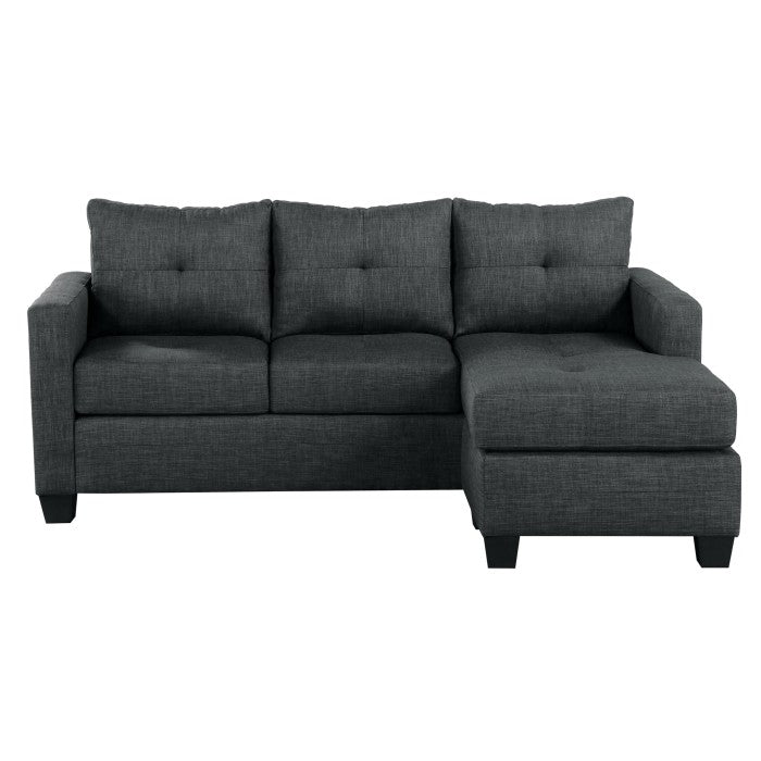 Phelps Dark Gray Reversible Sofa Chaise - Ornate Home