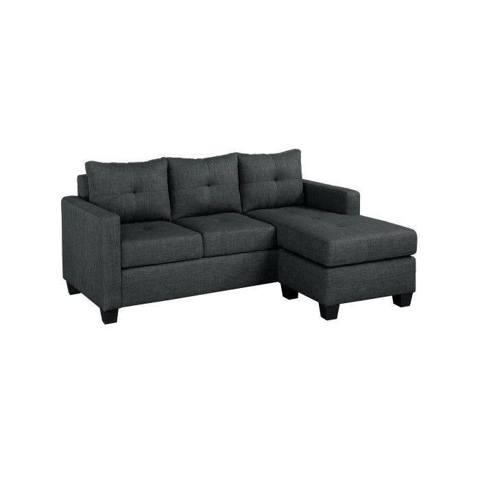 Phelps Dark Gray Reversible Sofa Chaise - Ornate Home