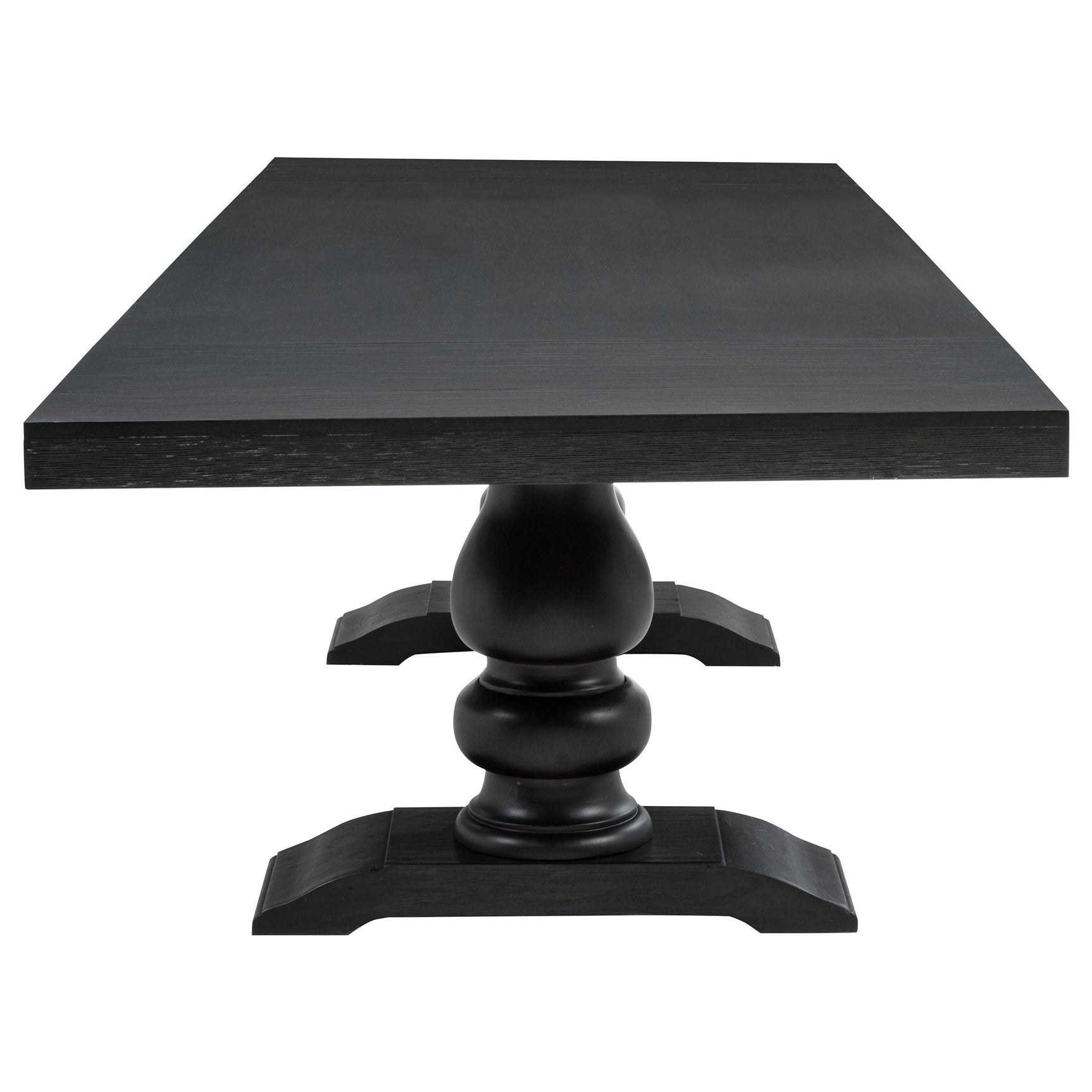 Phelps Tan/Distressed Noir 7-piece Rectangular Dining Table Set - Ornate Home