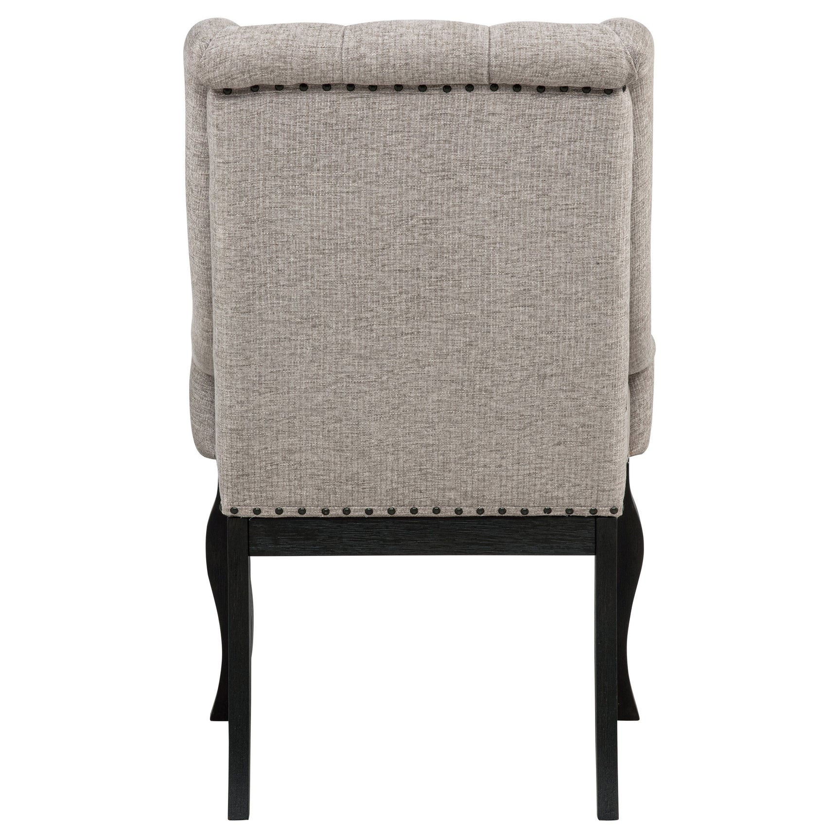 Phelps Tan Distressed Noir Upholstered Dining Arm Chair (Set of 2) - Ornate Home