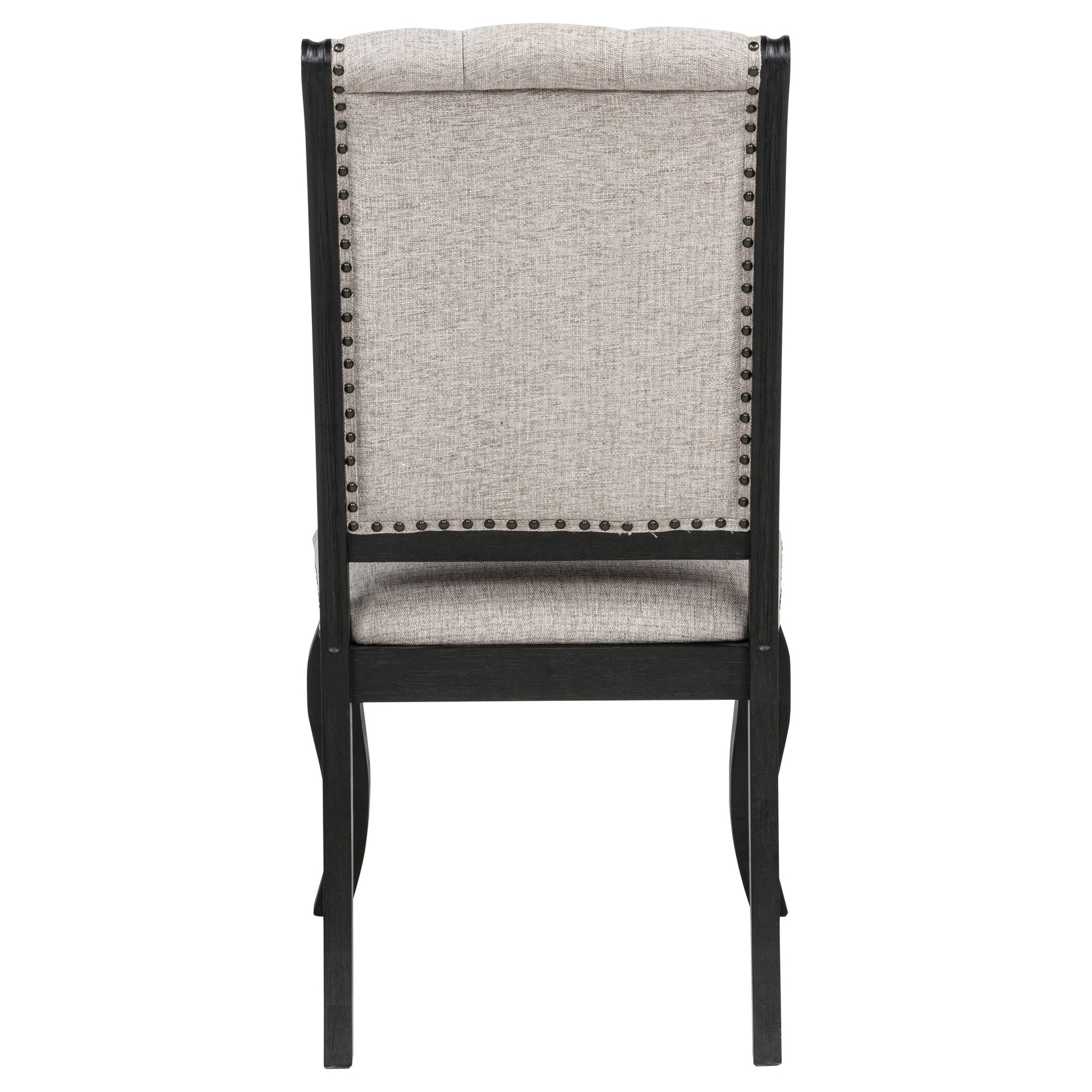 Phelps Tan Distressed Noir Upholstered Dining Side Chair (Set of 2) - Ornate Home