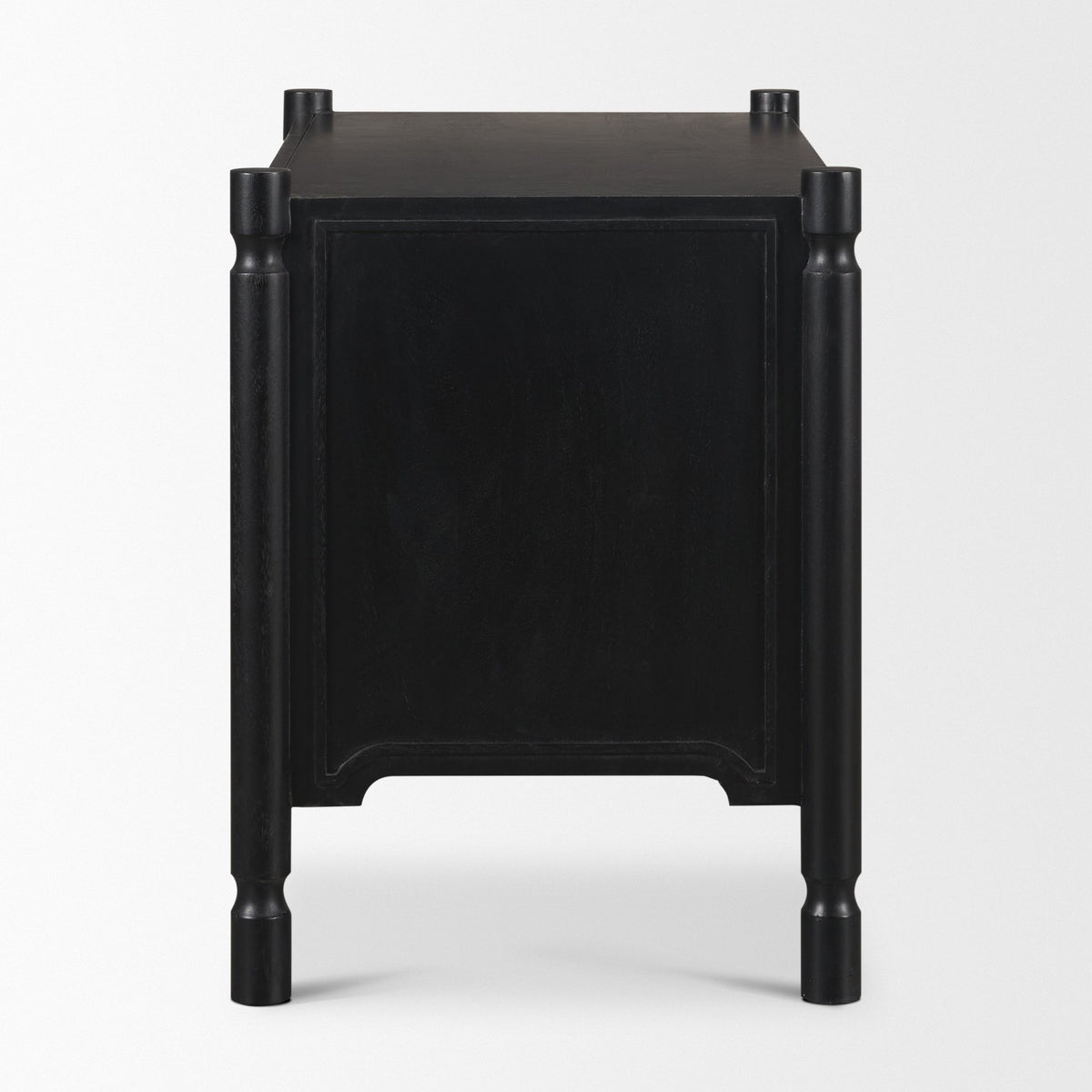 Phil Black Wood 2 Drawer Accent Cabinet - Ornate Home