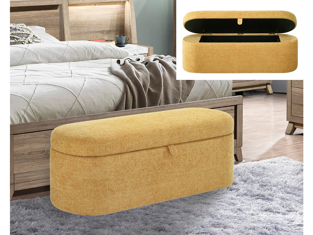 Philipa Gold Storage Bench - Ornate Home