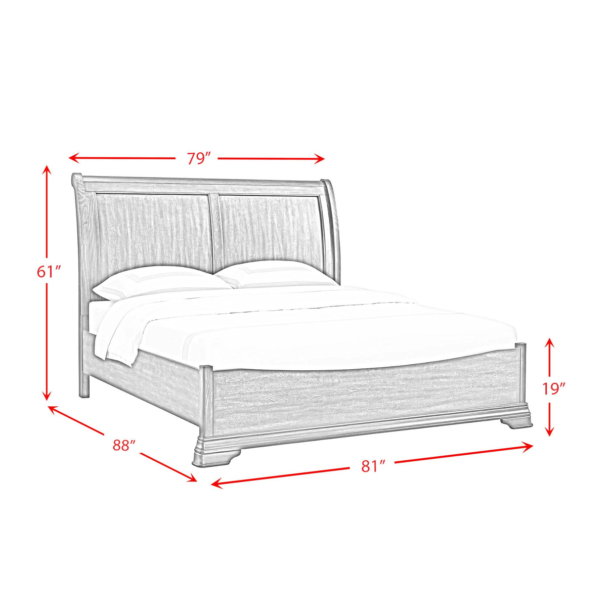 Phillipe Cherry 5-Piece King Bedroom Set - Ornate Home