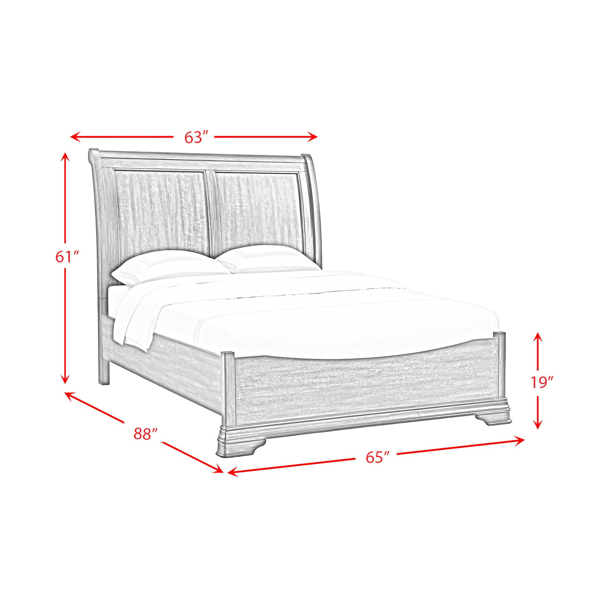 Phillipe Cherry 5-Piece Queen Bedroom Set - Ornate Home