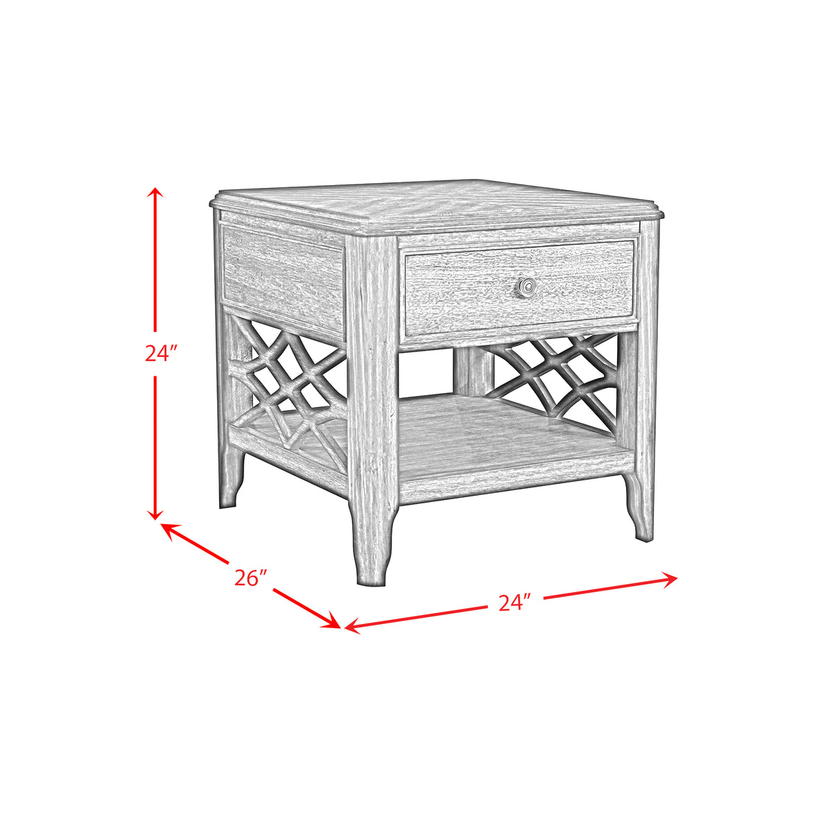 Phillipe Cherry End Table - Ornate Home