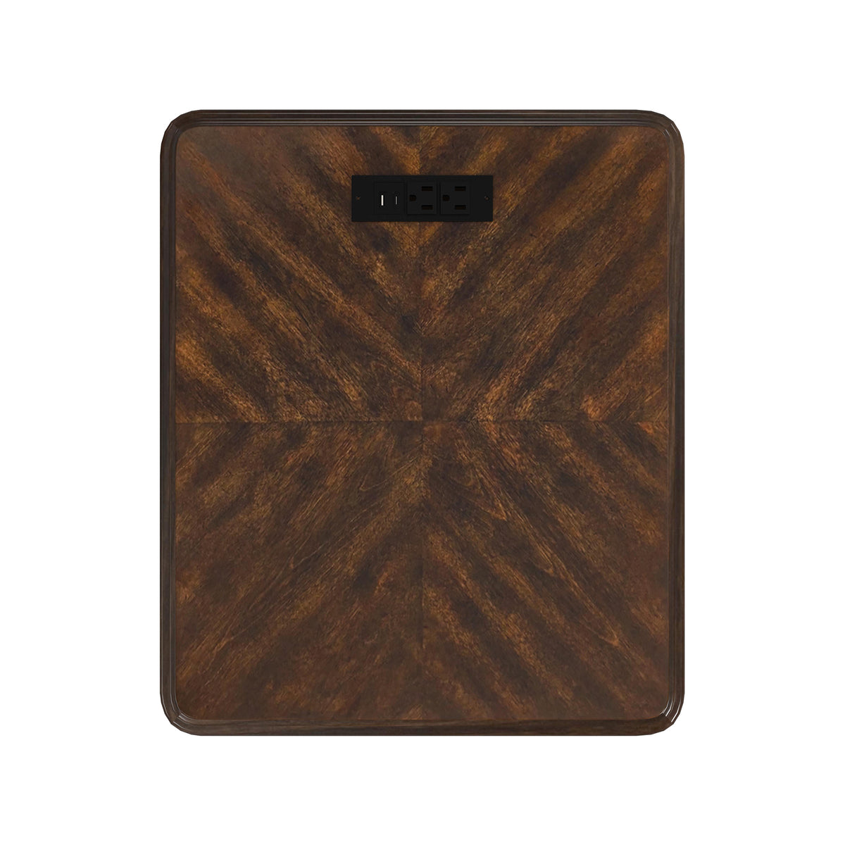 Phillipe Cherry 2-Drawer Cabinet with USB