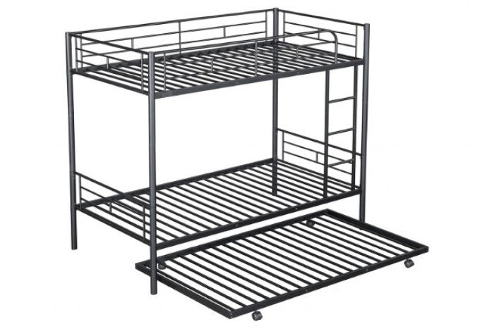 Philotus Black Twin/Twin Bunk Bed - Ornate Home