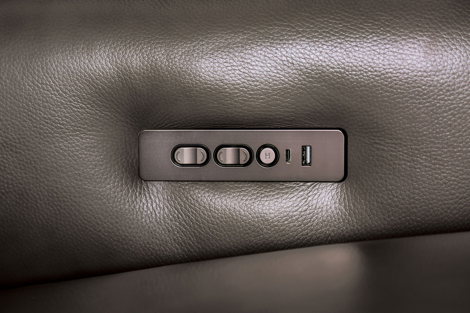 Phineas Gray Power Top Grain Leather Match Reclining Sofa & Loveseat - Ornate Home