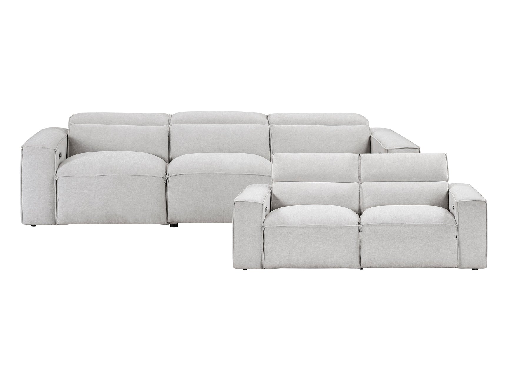 Phoebe Light Gray Sofa and Loveseat - Ornate Home