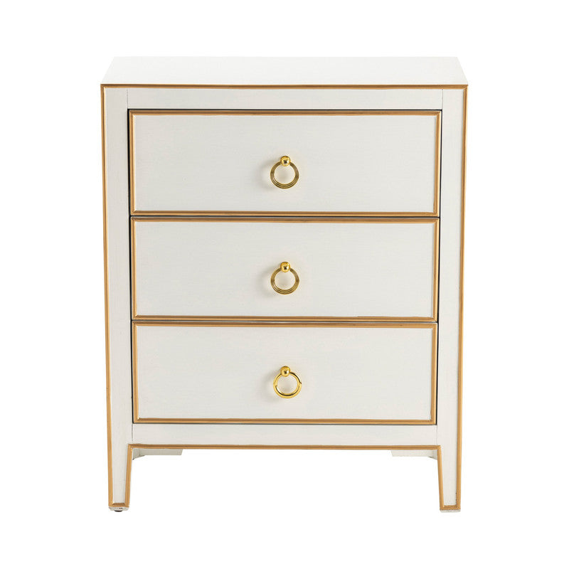 Phoebe White/Gold Chest - Ornate Home