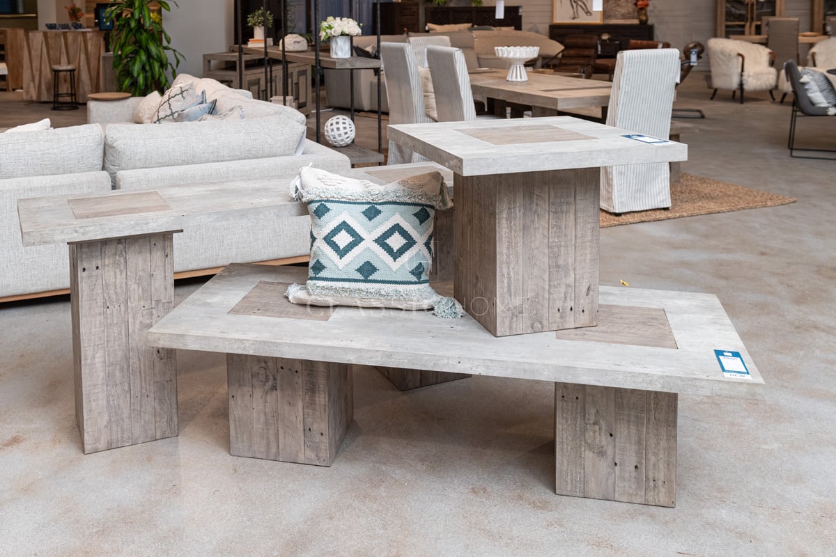 Phoenix Distressed Gray/Brown Coffee Table - Ornate Home