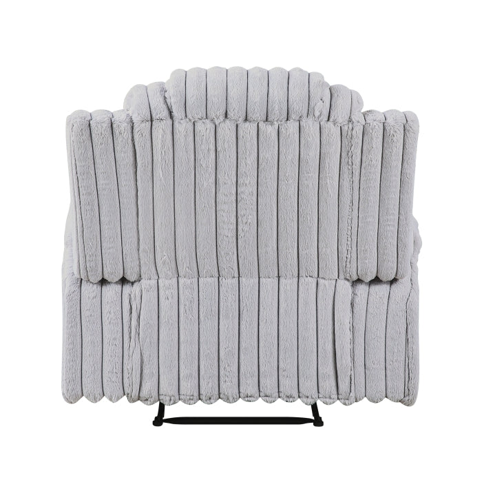 Phyllis White Reclining Chair With Cup Holders - Ornate Home