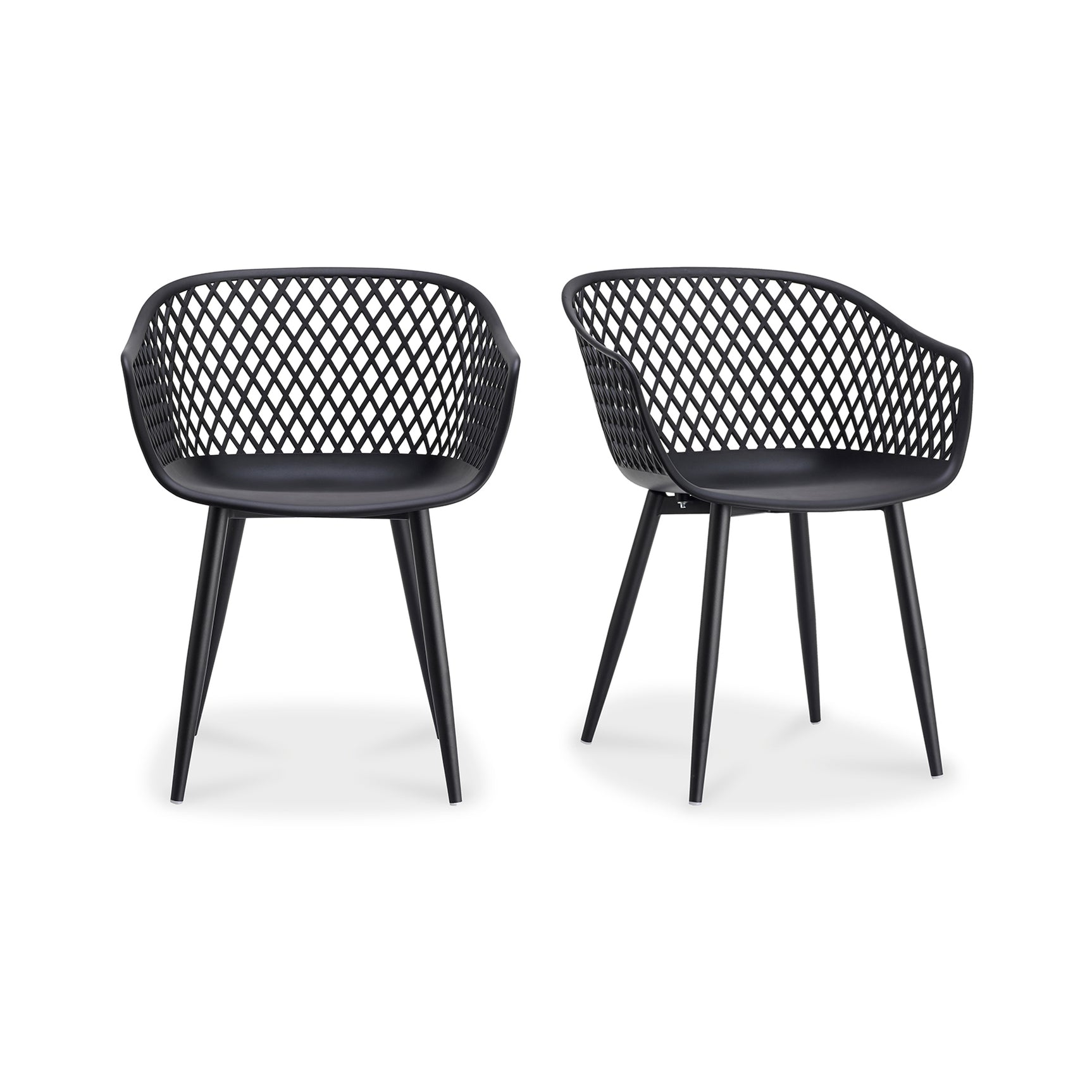Piazza Black Outdoor Chair (Set of 2) - Ornate Home