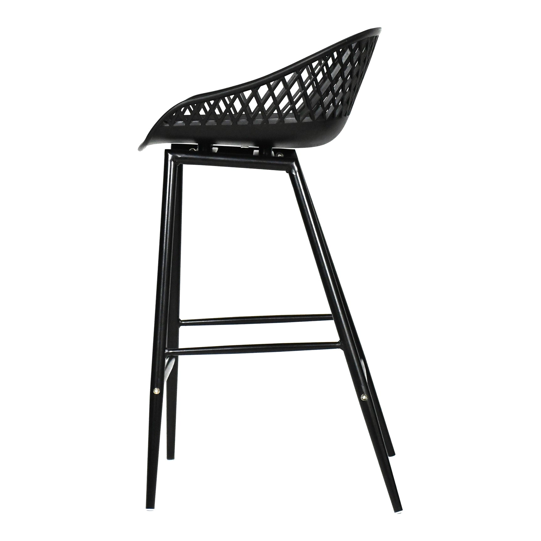 Piazza Black Outdoor Counter Stool (Set of 2) - Ornate Home