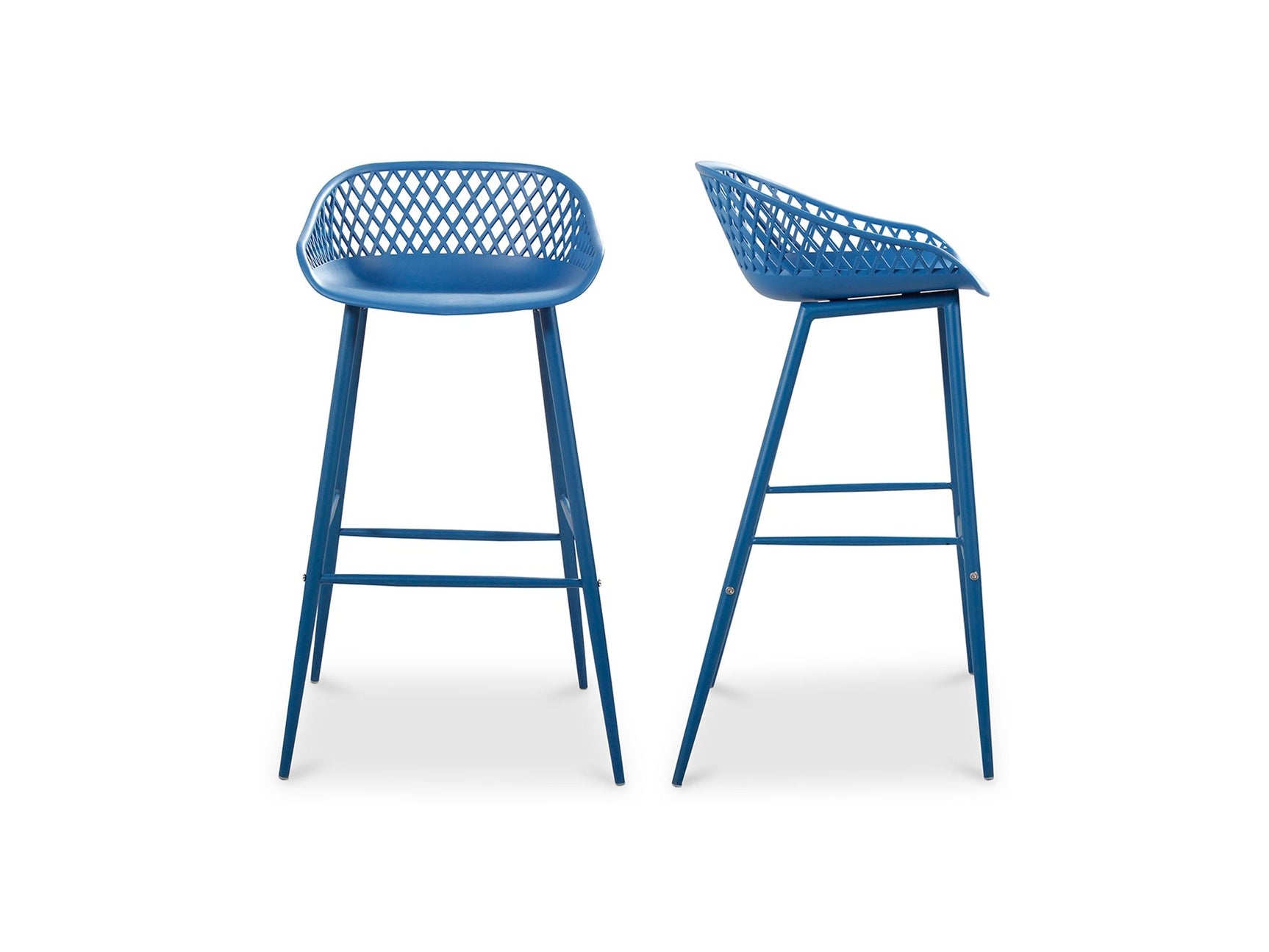 Piazza Blue Outdoor Barstool (Set of 2) - Ornate Home