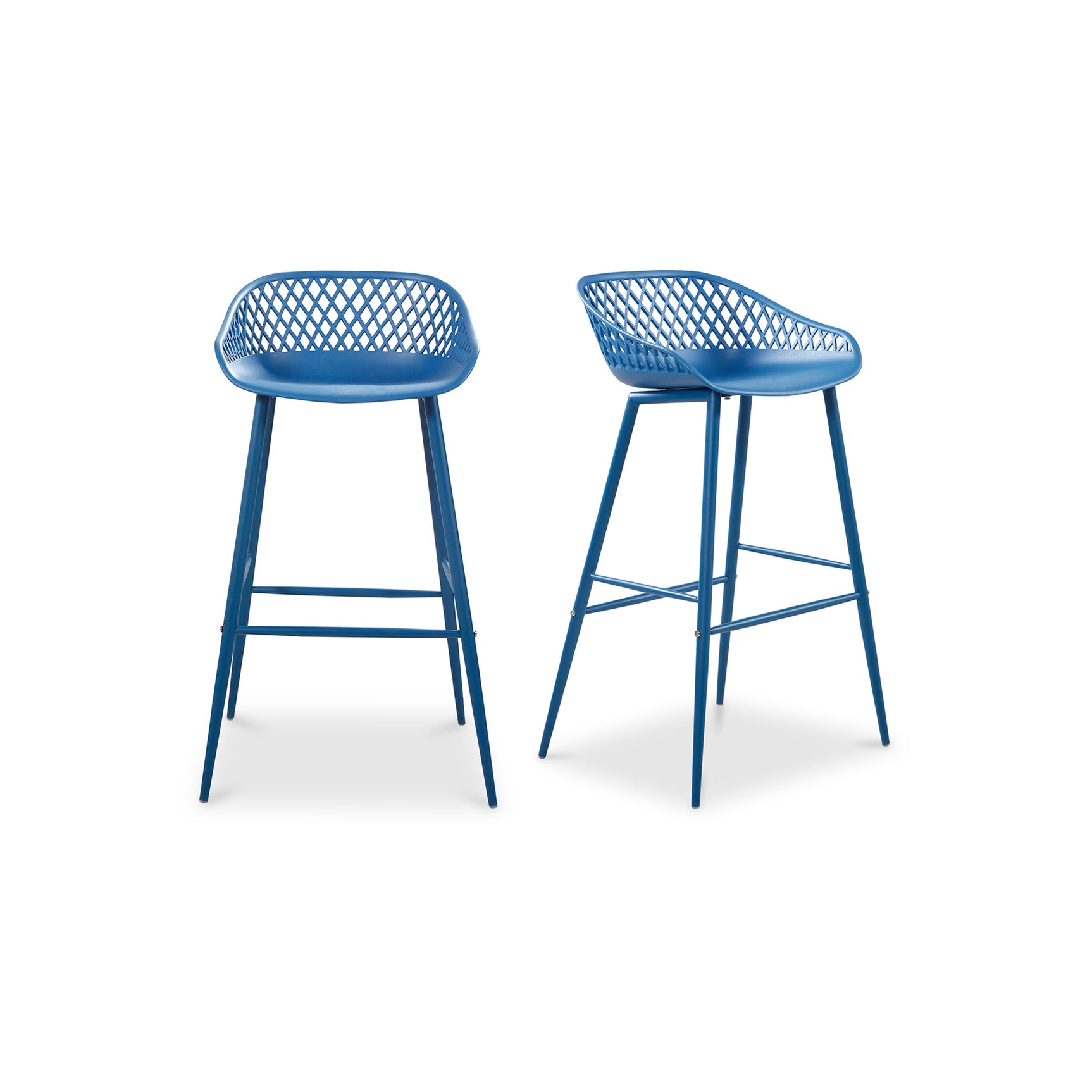 Piazza Blue Outdoor Barstool (Set of 2) - Ornate Home