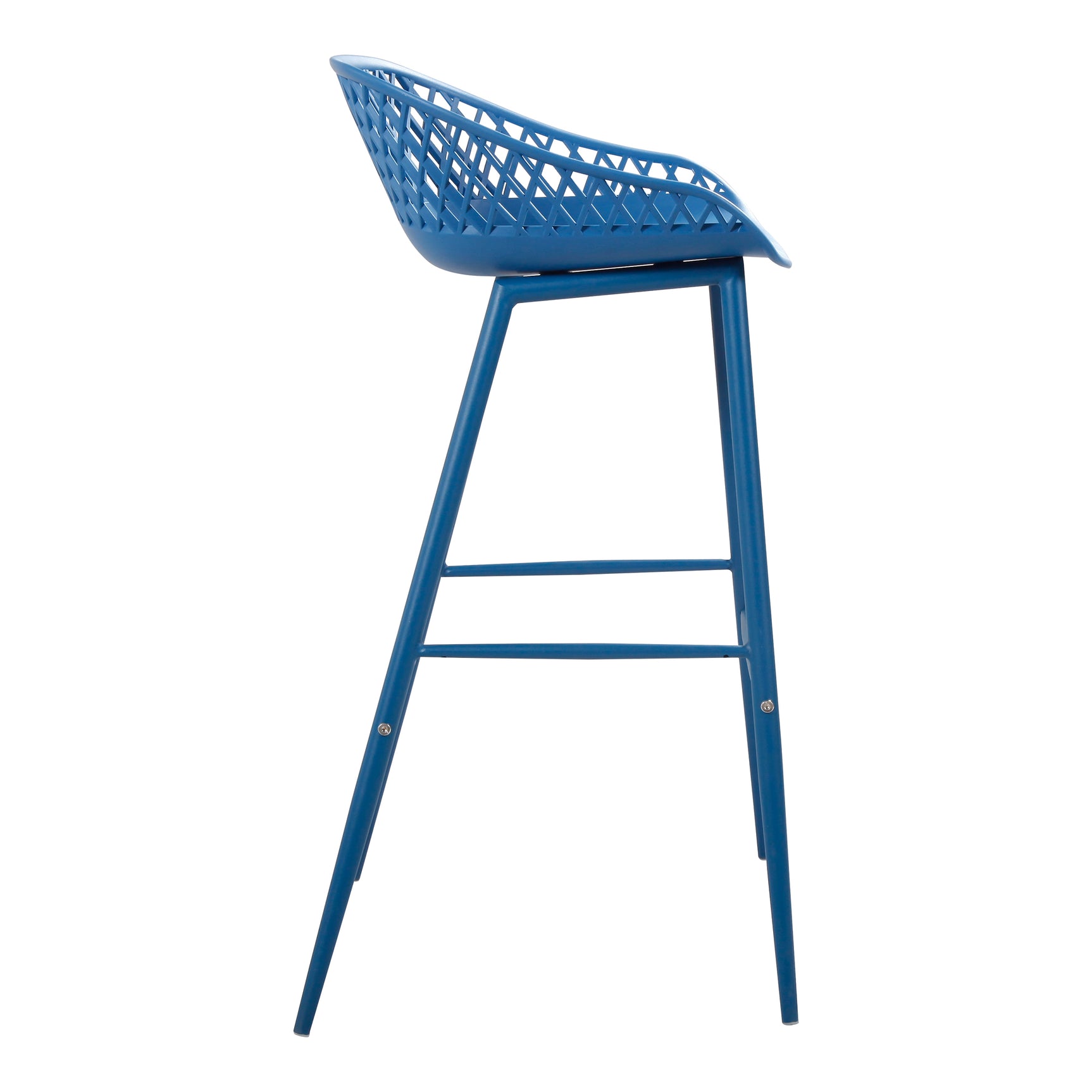 Piazza Blue Outdoor Barstool (Set of 2) - Ornate Home