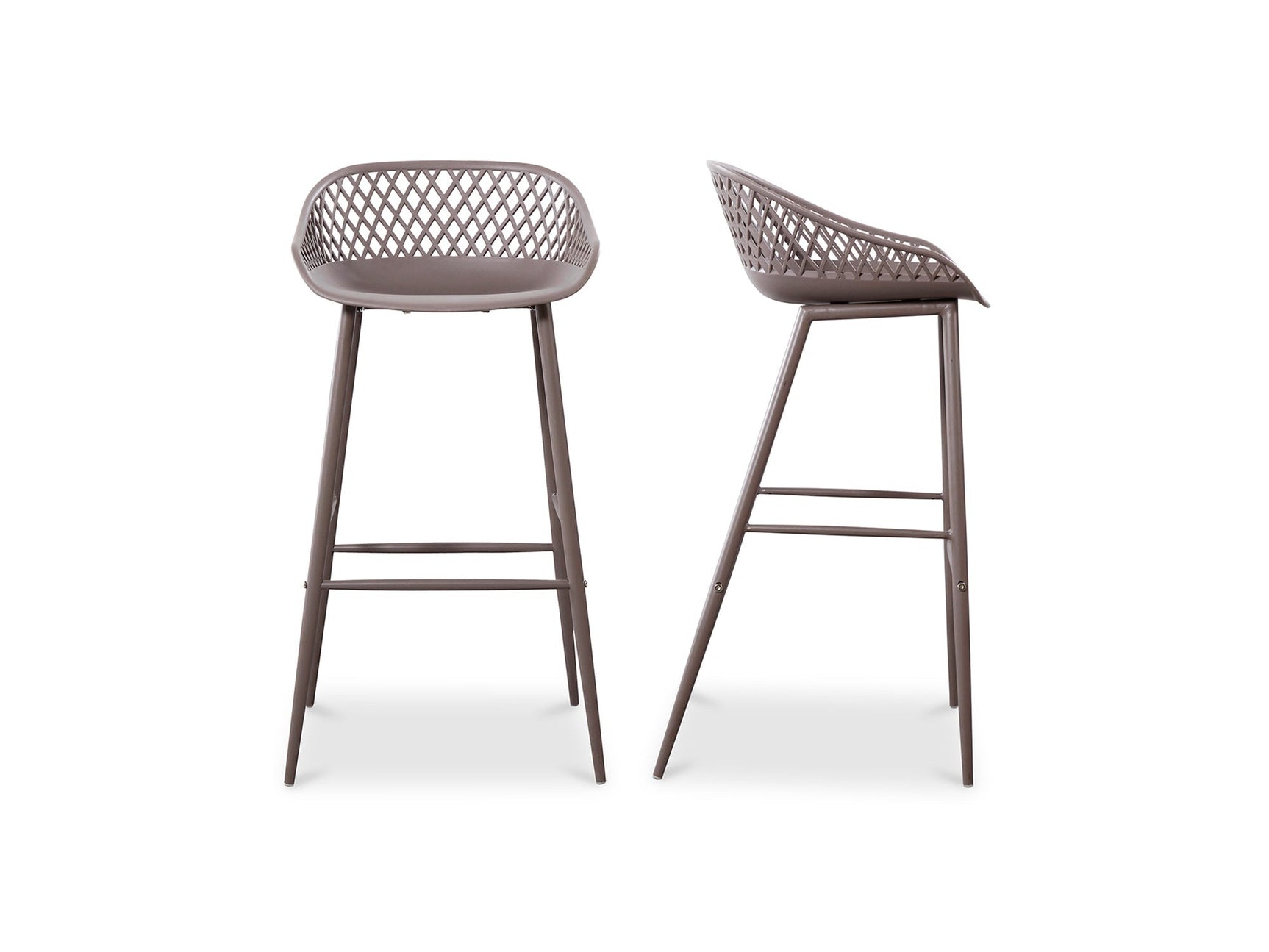 Piazza Grey Outdoor Barstool (Set of 2) - Ornate Home