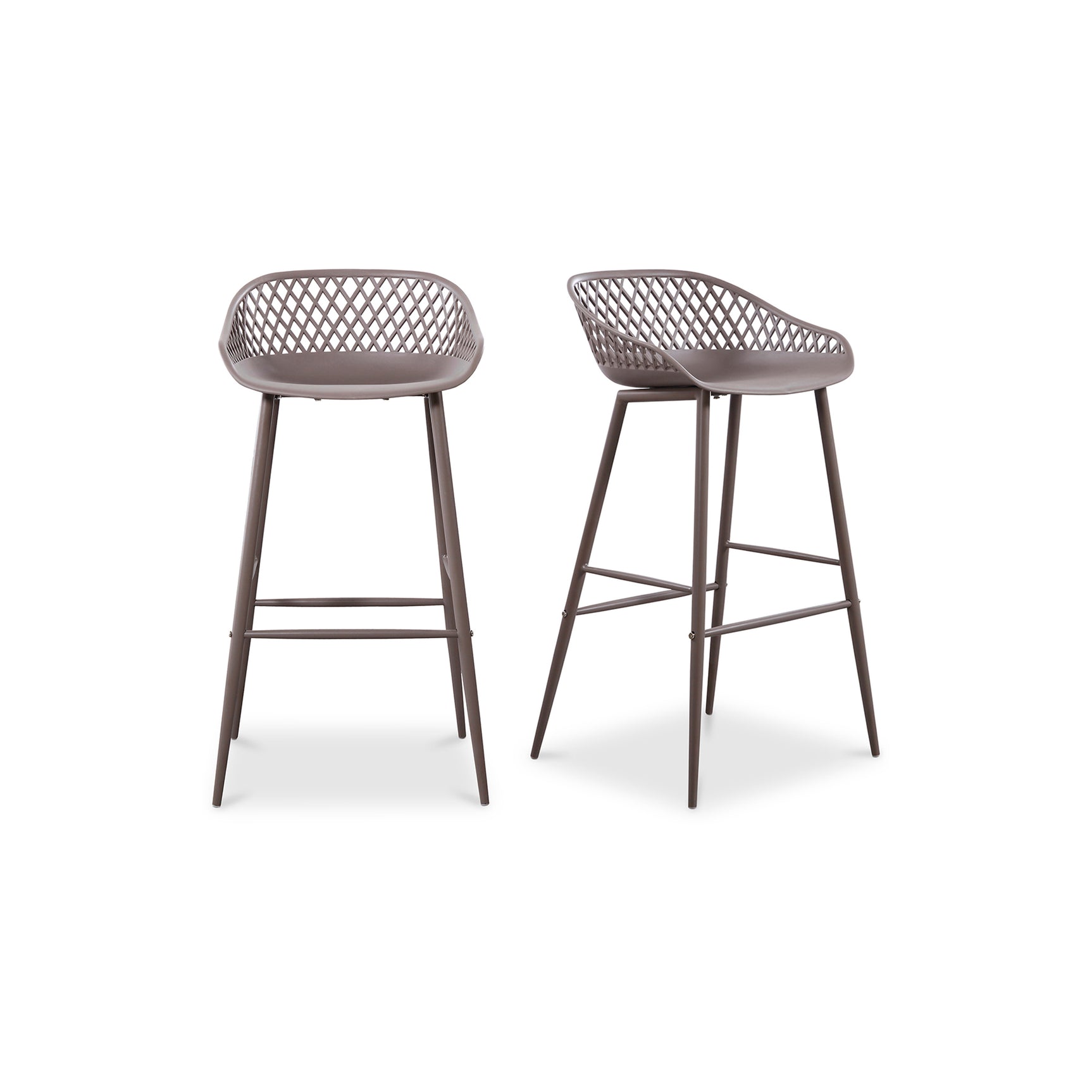 Piazza Grey Outdoor Barstool (Set of 2) - Ornate Home