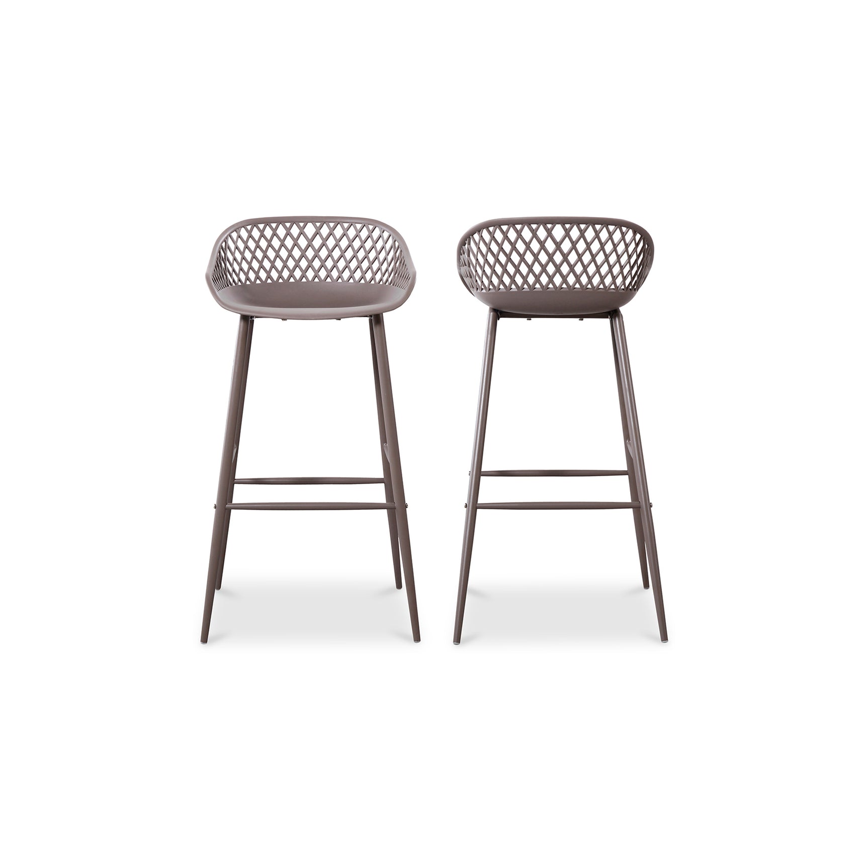 Piazza Grey Outdoor Barstool (Set of 2) - Ornate Home