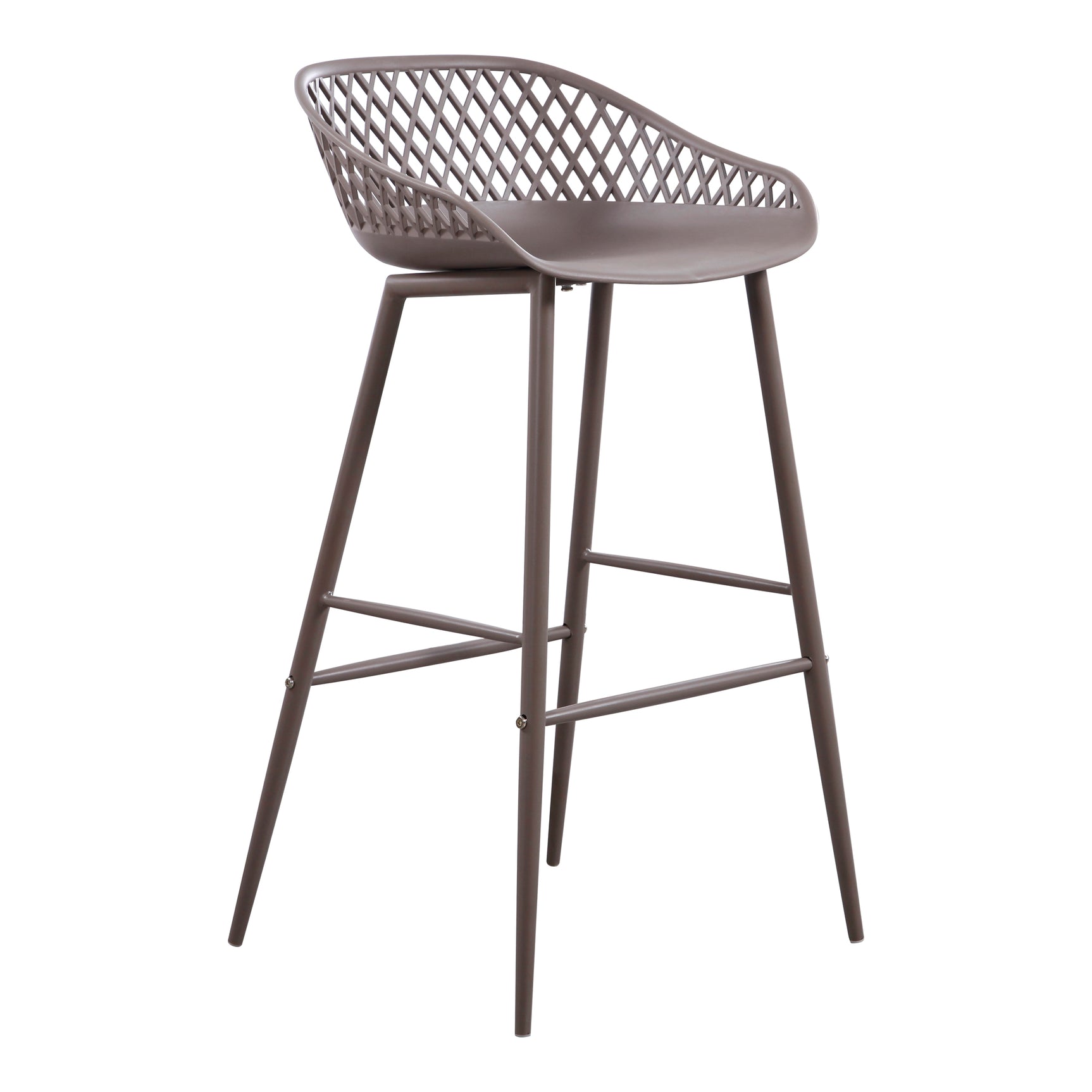 Piazza Grey Outdoor Barstool (Set of 2) - Ornate Home