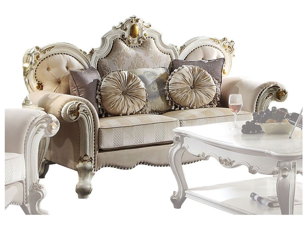 Picardy Antique Pearl Loveseat - Ornate Home