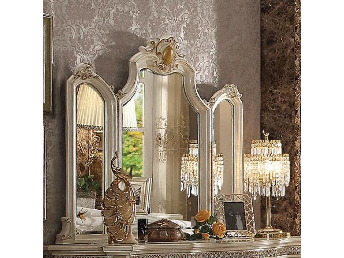 Picardy Antique Pearl Mirror - Ornate Home