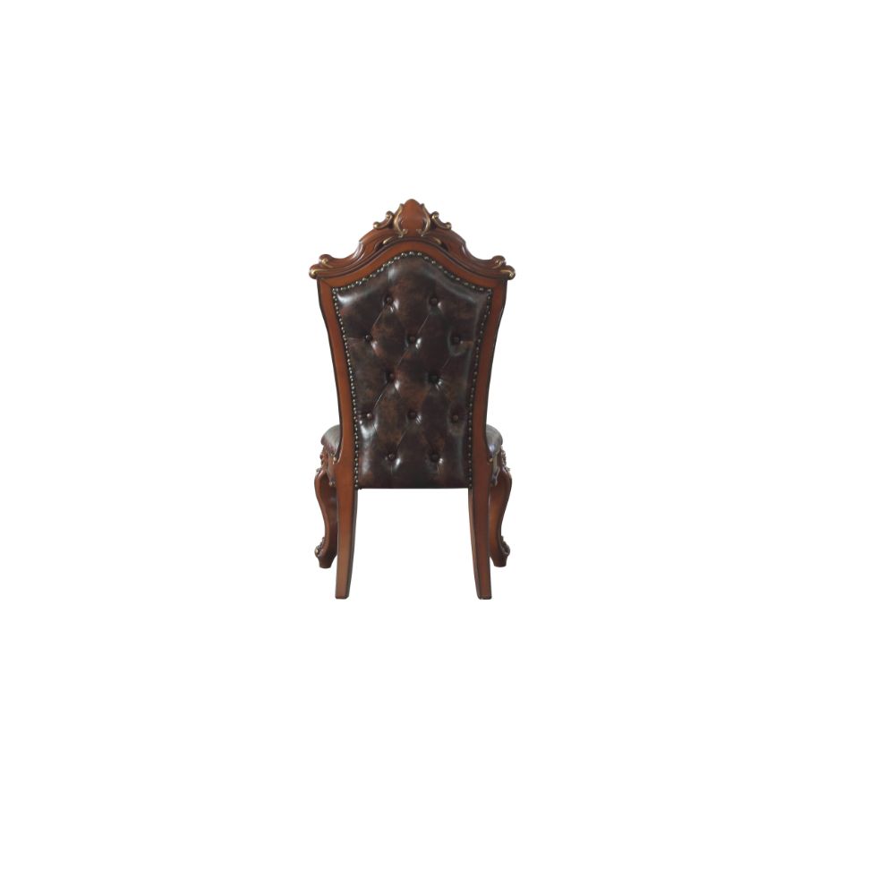 Picardy Honey Oak & PU Side Chair (Set of 2) - Ornate Home