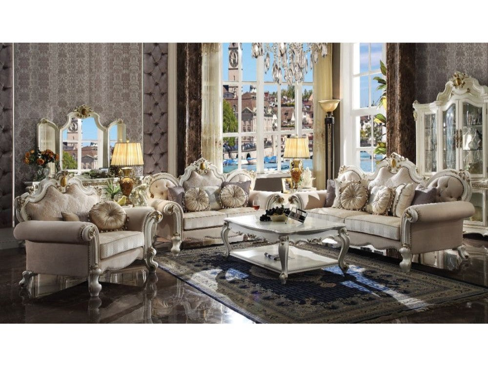 Picardy Pearl Sofa W/7 Pillows - Ornate Home