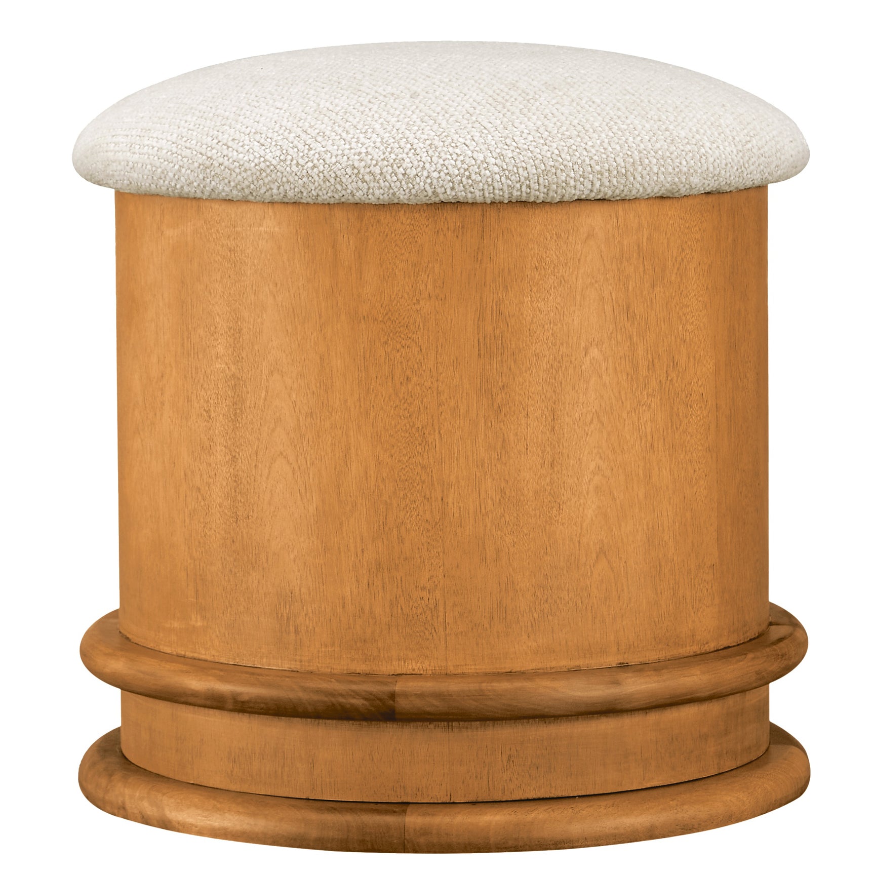 Piccolo Flecked Oatmeal/Brown Storage Stool - Ornate Home