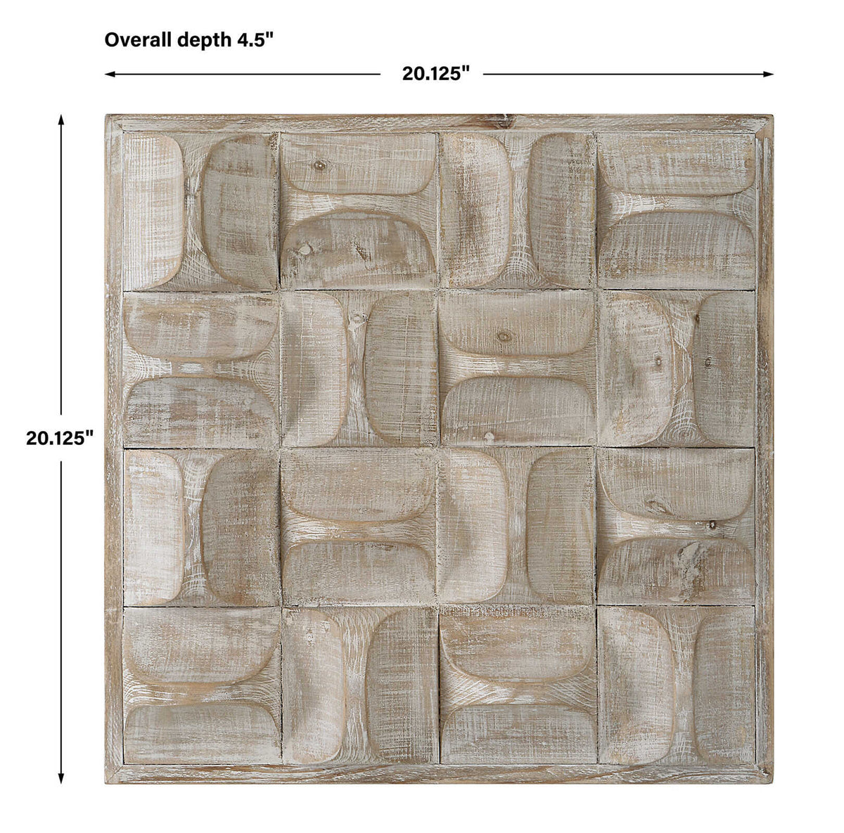 Pickford White/Woodtone Natural Wood Wall Decor - Ornate Home