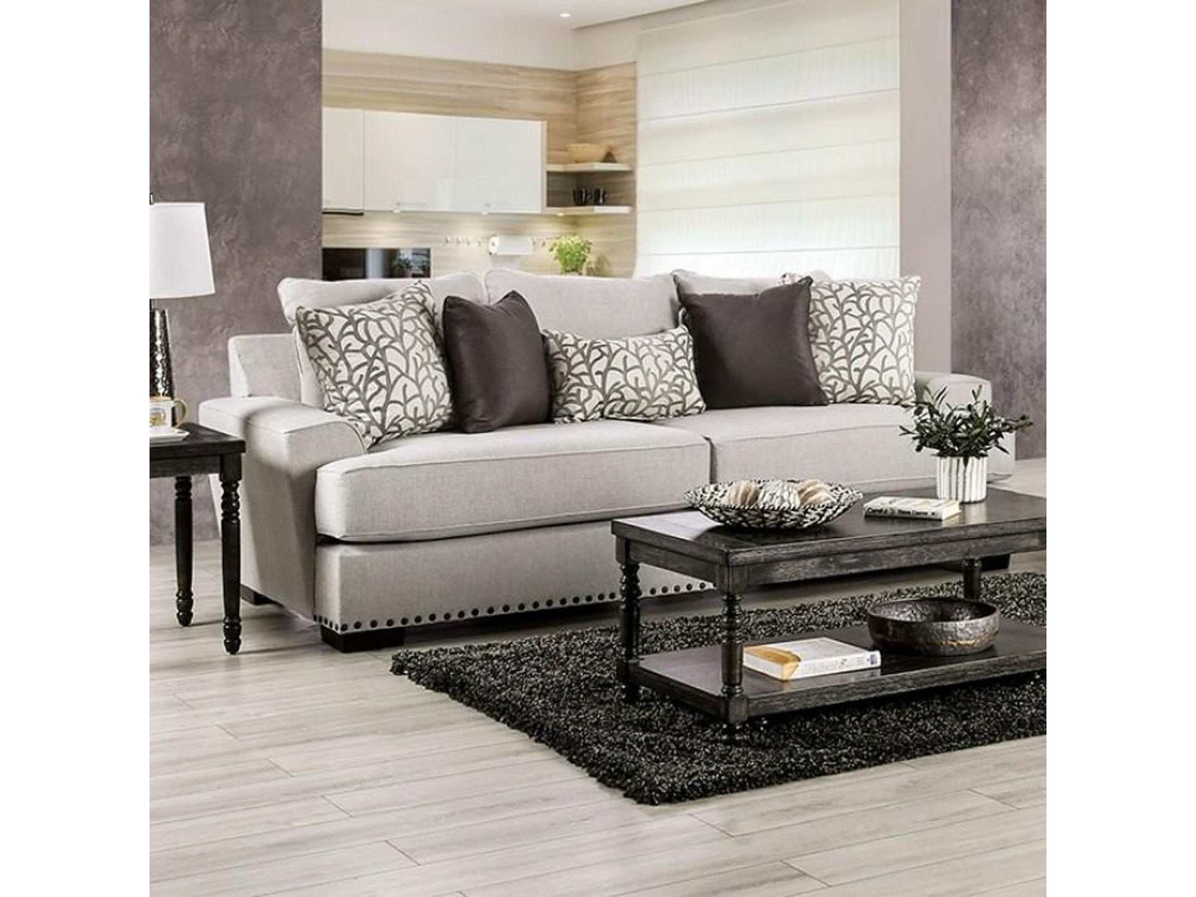 Picotee Light Gray Oversized Sofa - Ornate Home