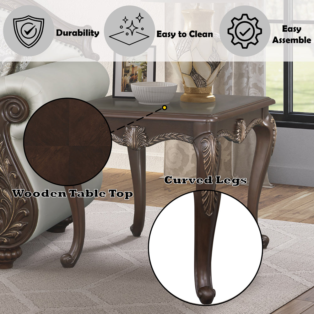 Pierce Cherry End Table - Ornate Home