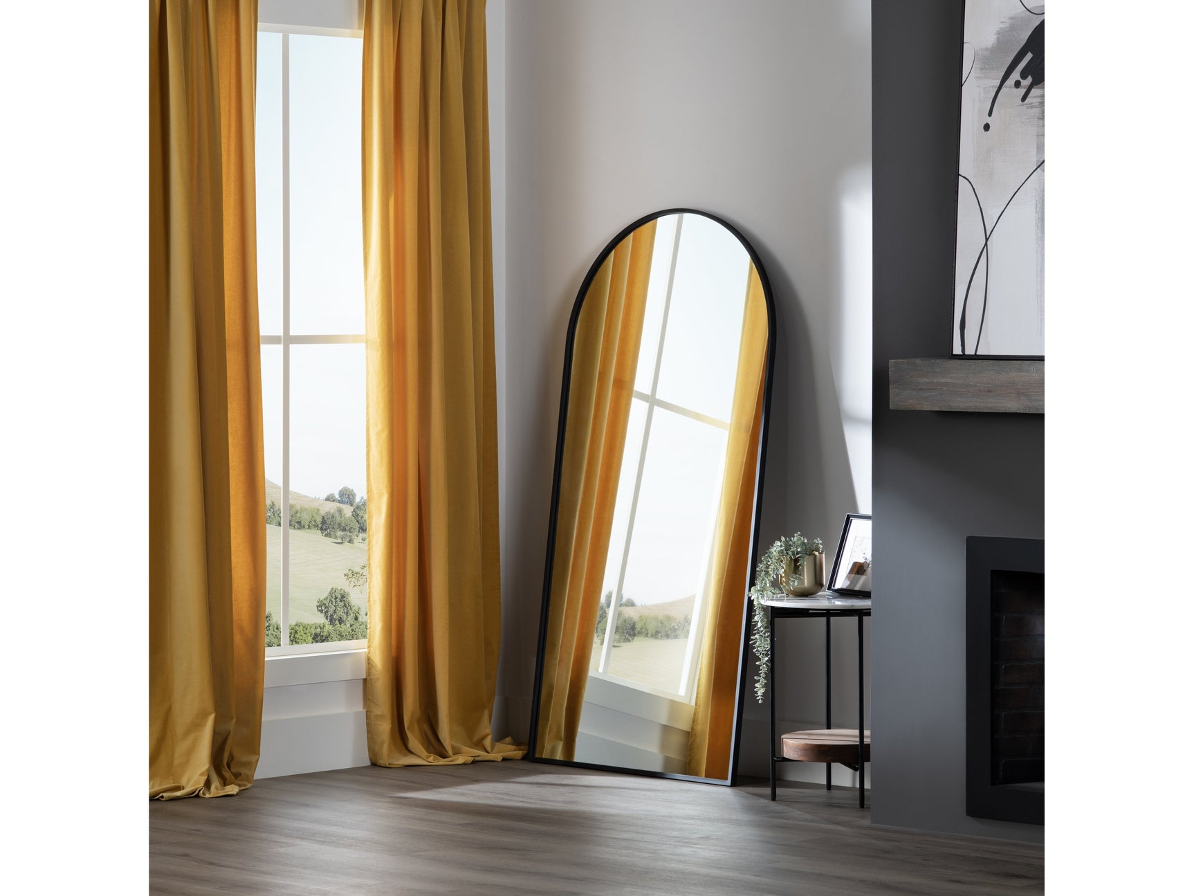 Pierson 1 Black Wall Mirror - Ornate Home