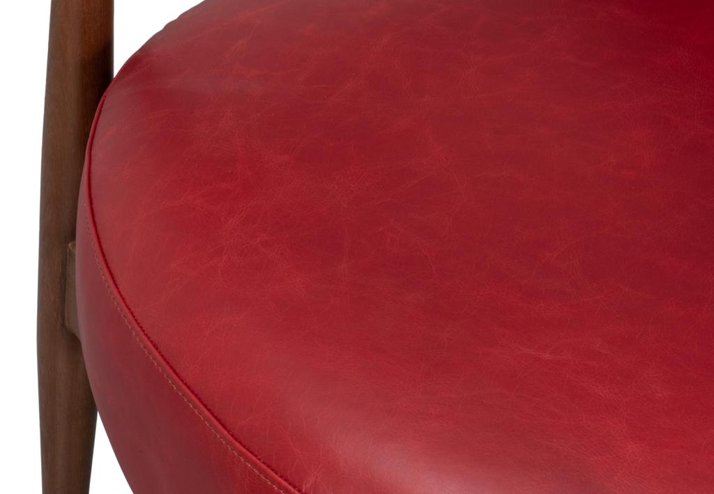 Pindar Red Leather Armchair - Ornate Home