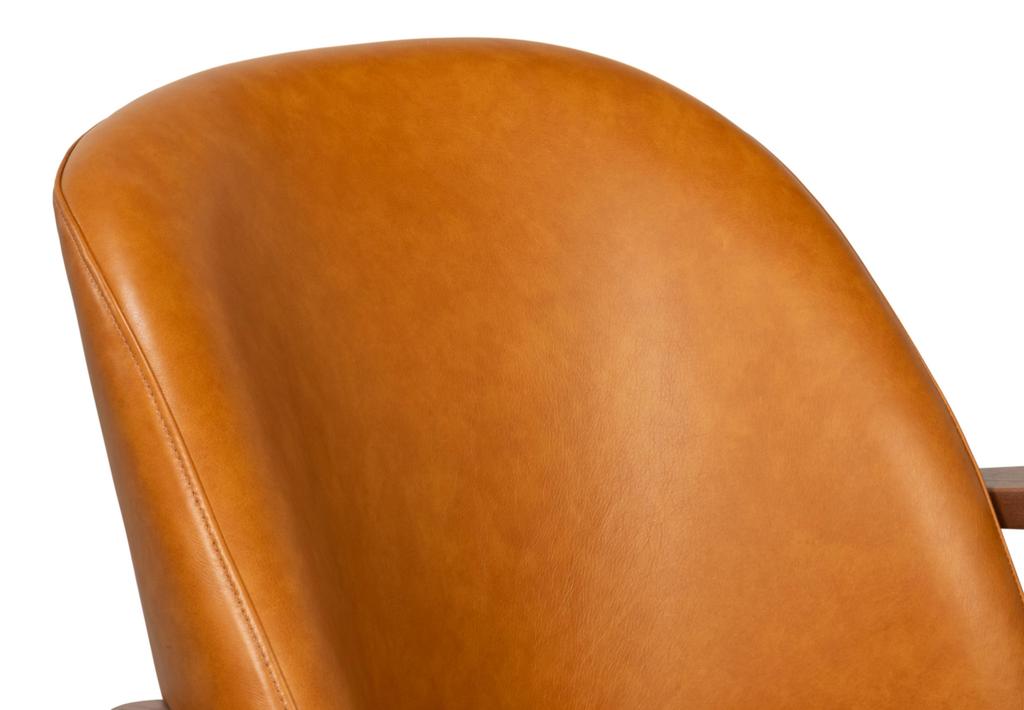 Pindar Tan Leather Armchair - Ornate Home