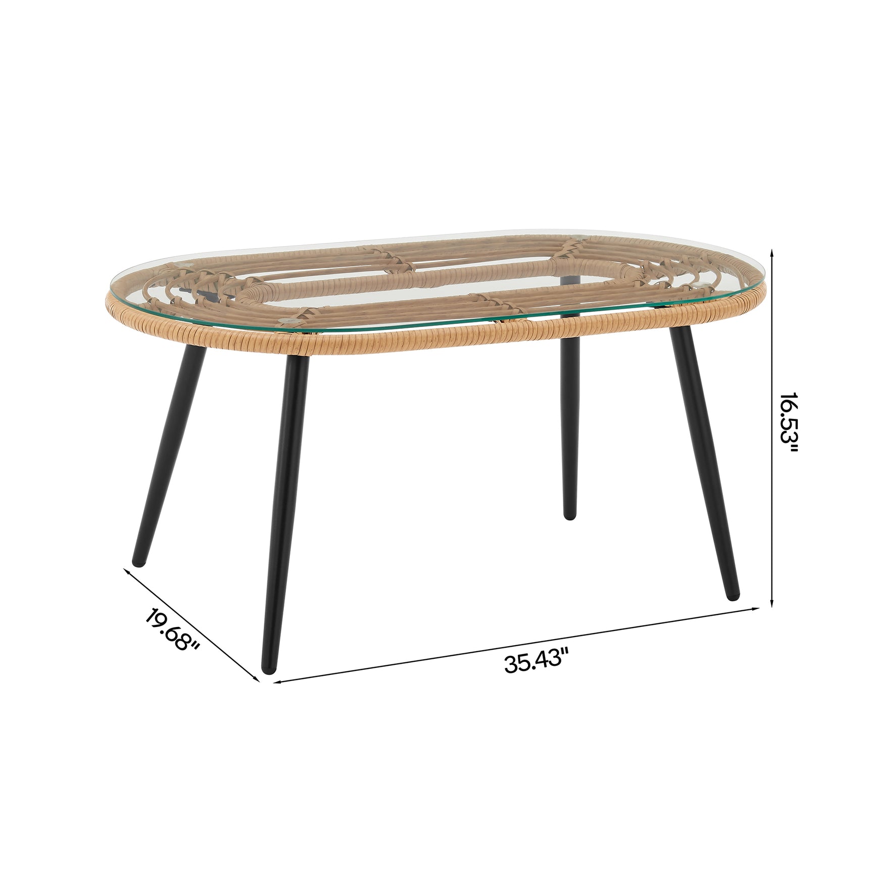 Pine 4-Piece Patio Conversation Set in Cream - Ornate Home