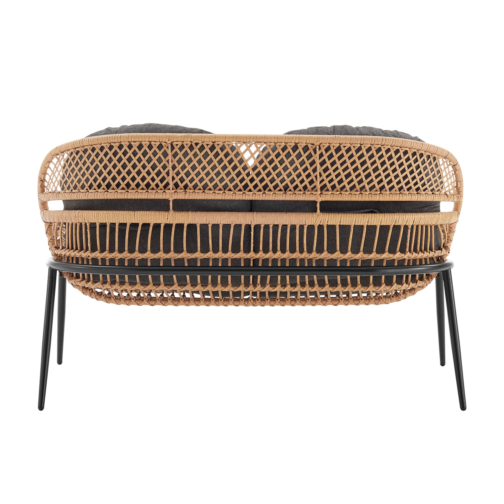 Pine 4-Piece Patio Conversation Set in Grey - Ornate Home