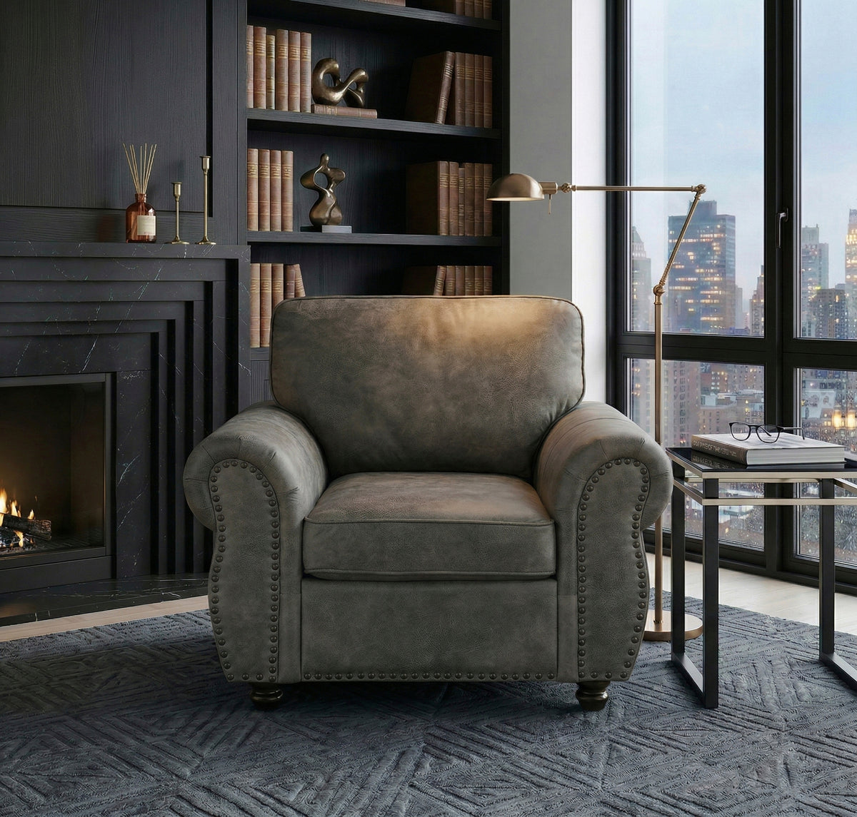 Pinnacle Brown Chair - Ornate Home