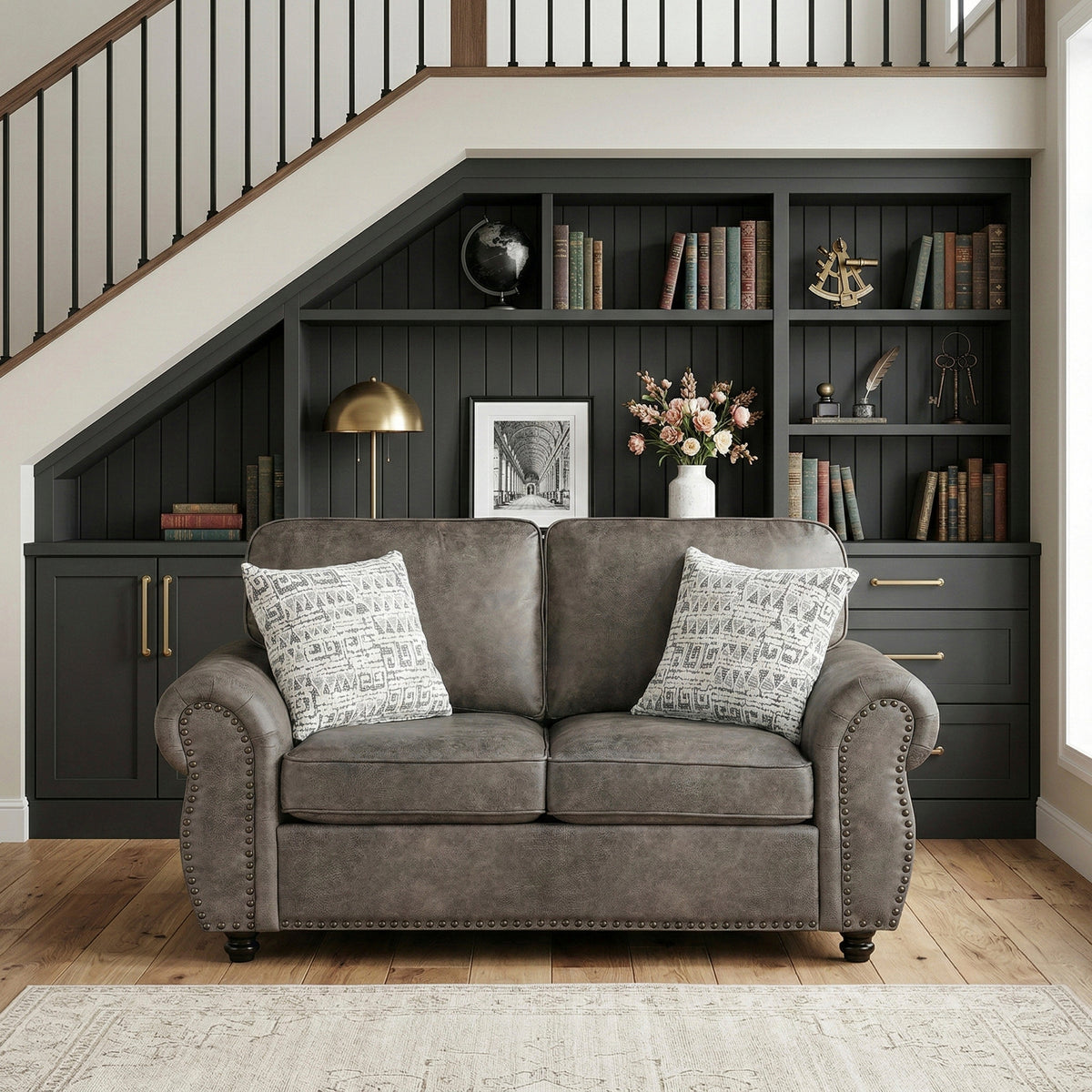 Pinnacle Brown Loveseat - Ornate Home