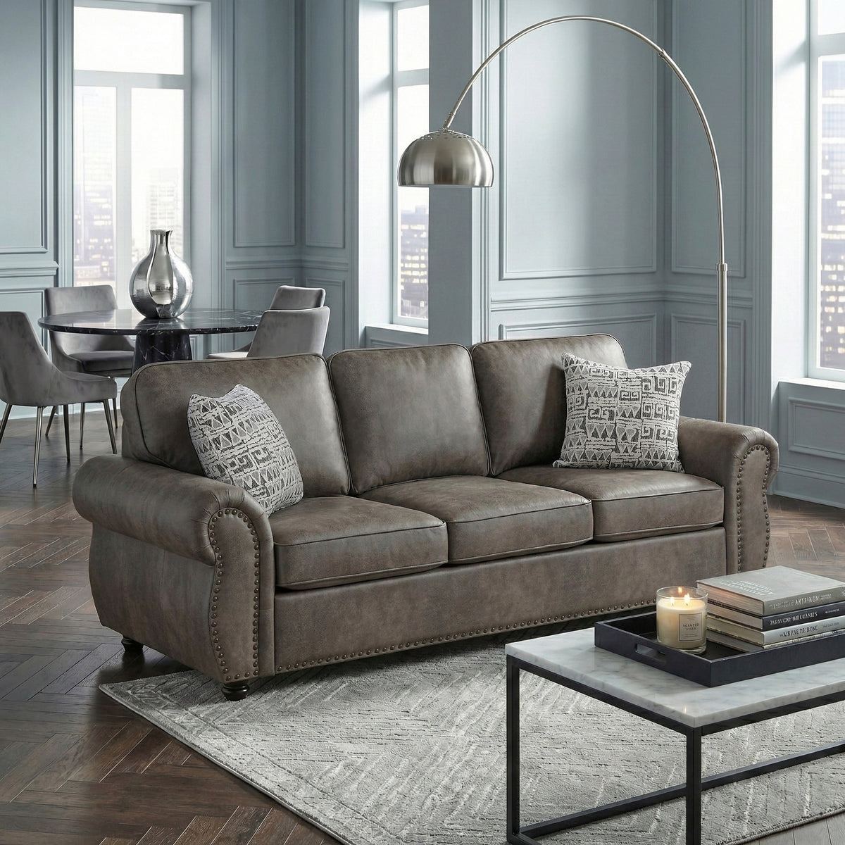 Pinnacle Brown Sofa - Ornate Home