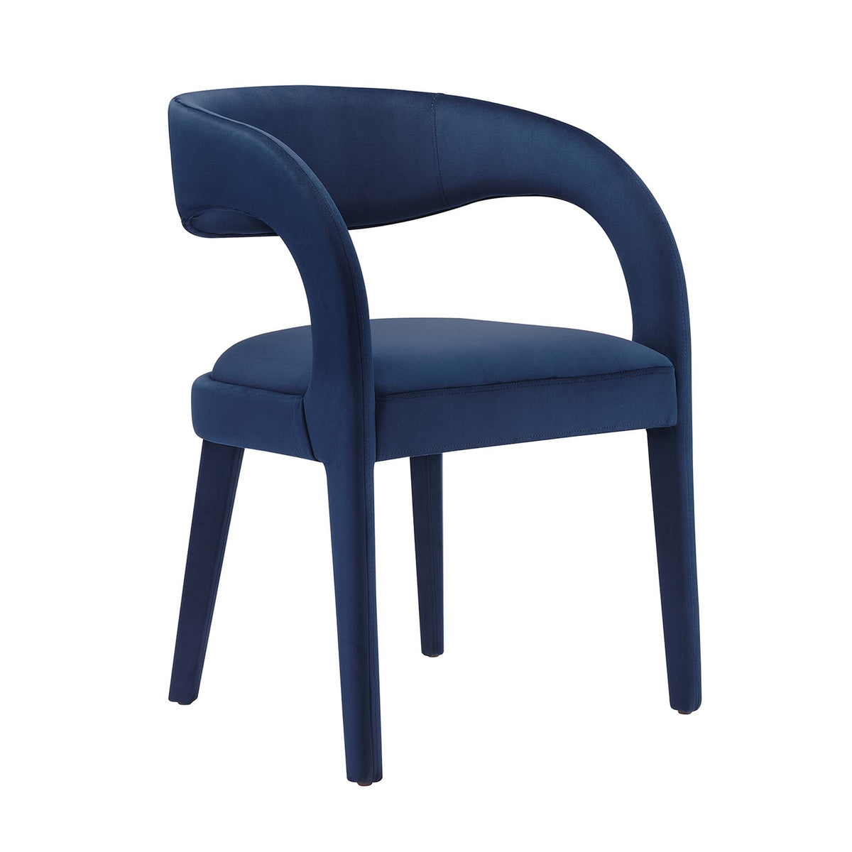 Pinnacle Midnight Blue Performance Velvet Dining Chair (Set of 2) - Ornate Home