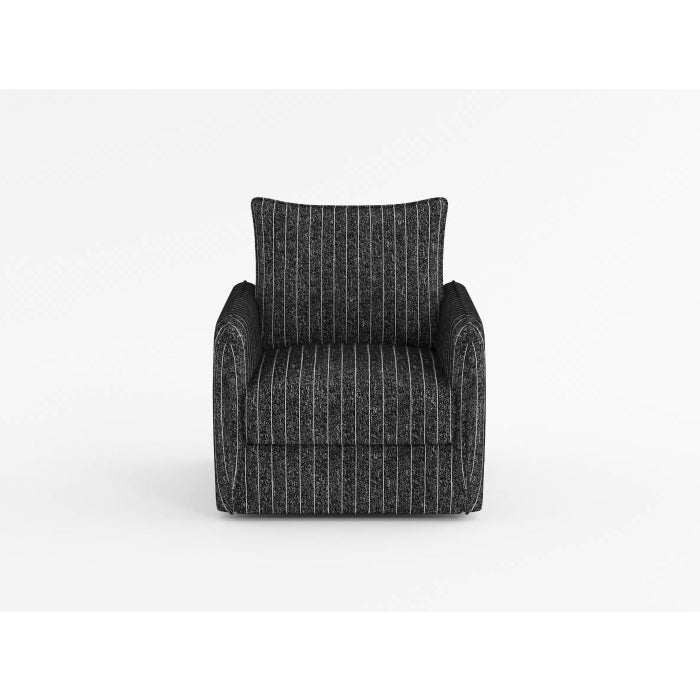 Pinstripe Green Swivel Chair - Ornate Home