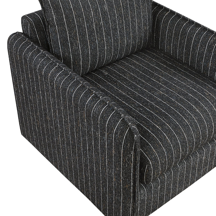 Pinstripe Green Swivel Chair - Ornate Home