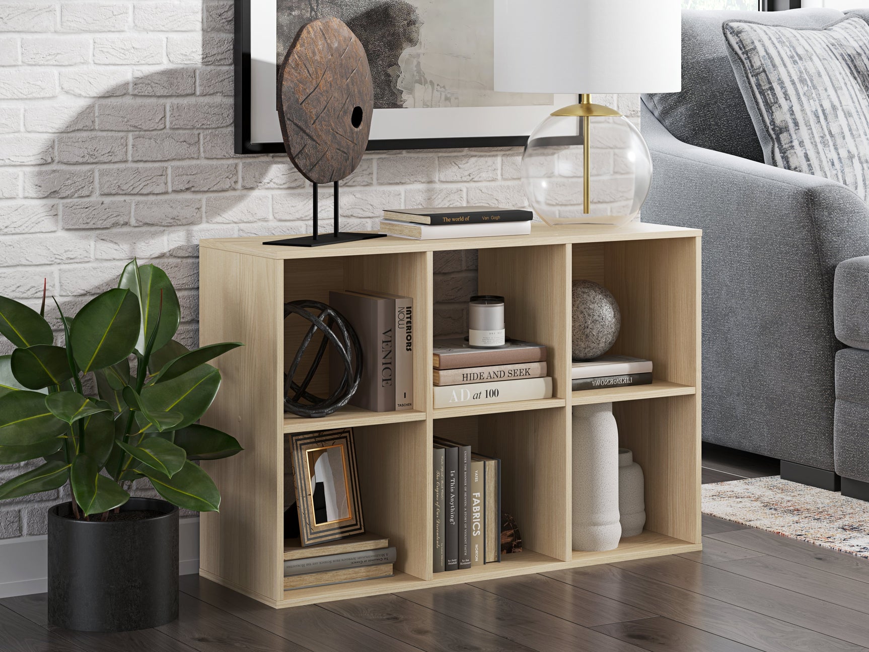 Piperton Tan Six Cube Organizer (Online Special Price) - Ornate Home