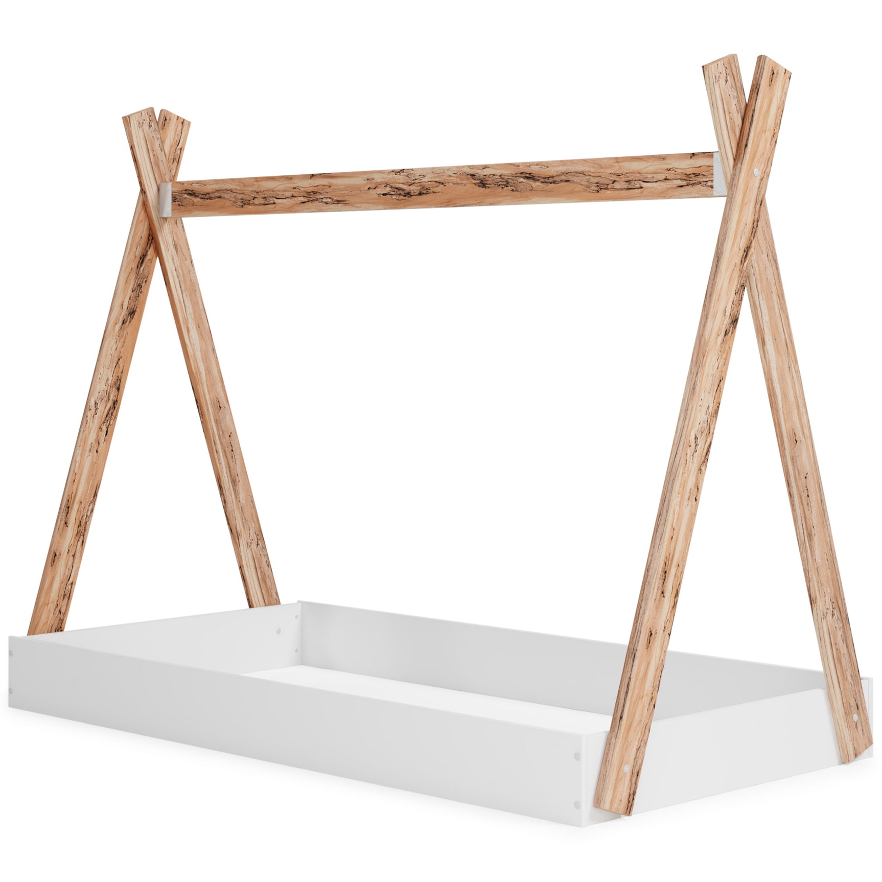 Piperton Two-tone Brown/White Tent Complete Twin Bed in Box (Online Special Price) - Ornate Home