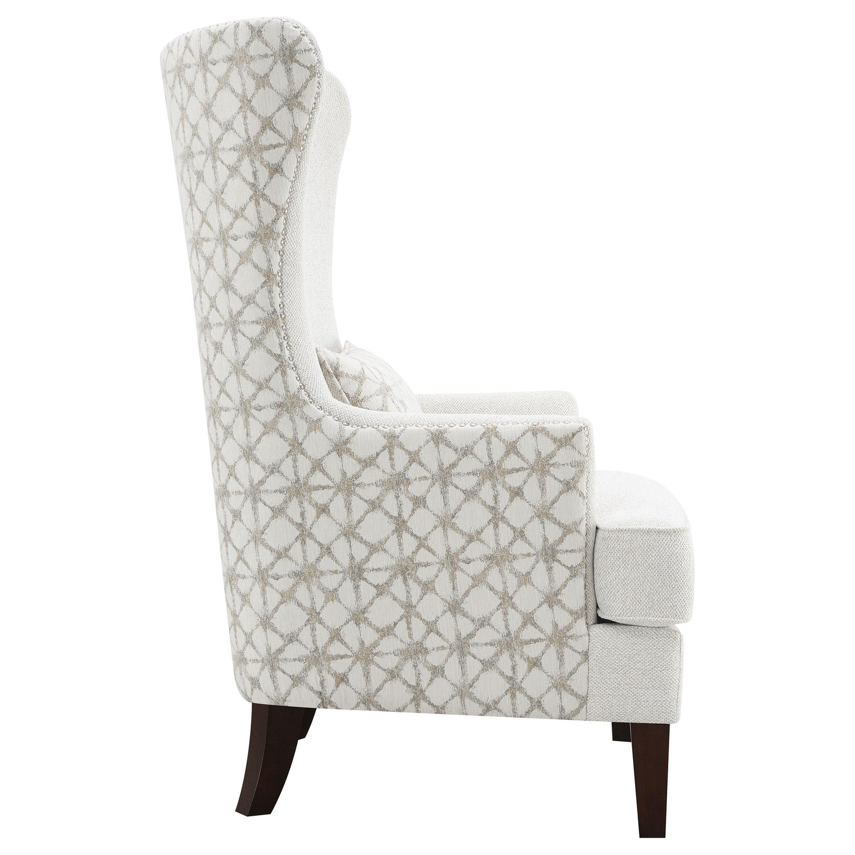 Pippin Latte Upholstered High Wingback Accent Chair - Ornate Home