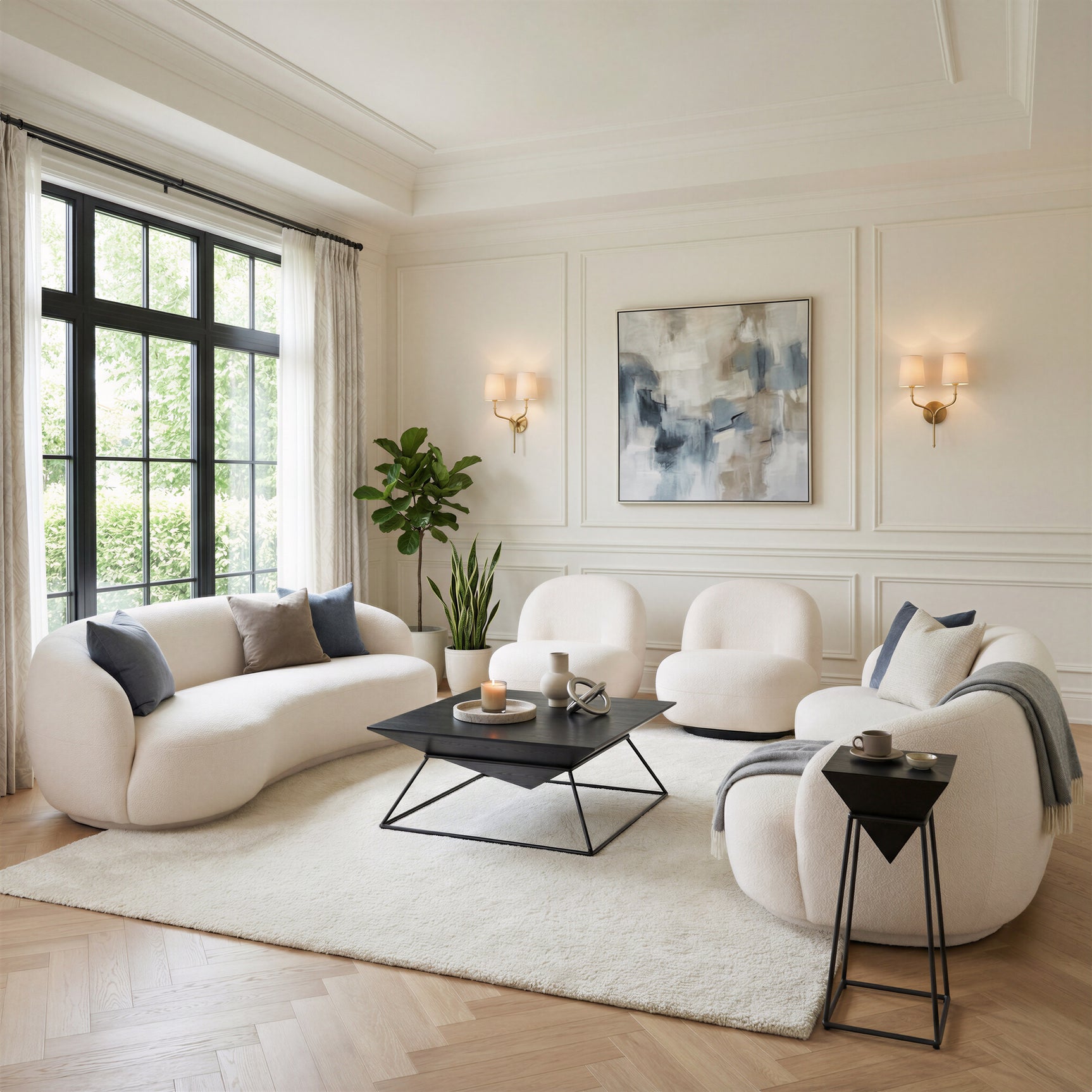 Pira Black Coffee Table - Ornate Home
