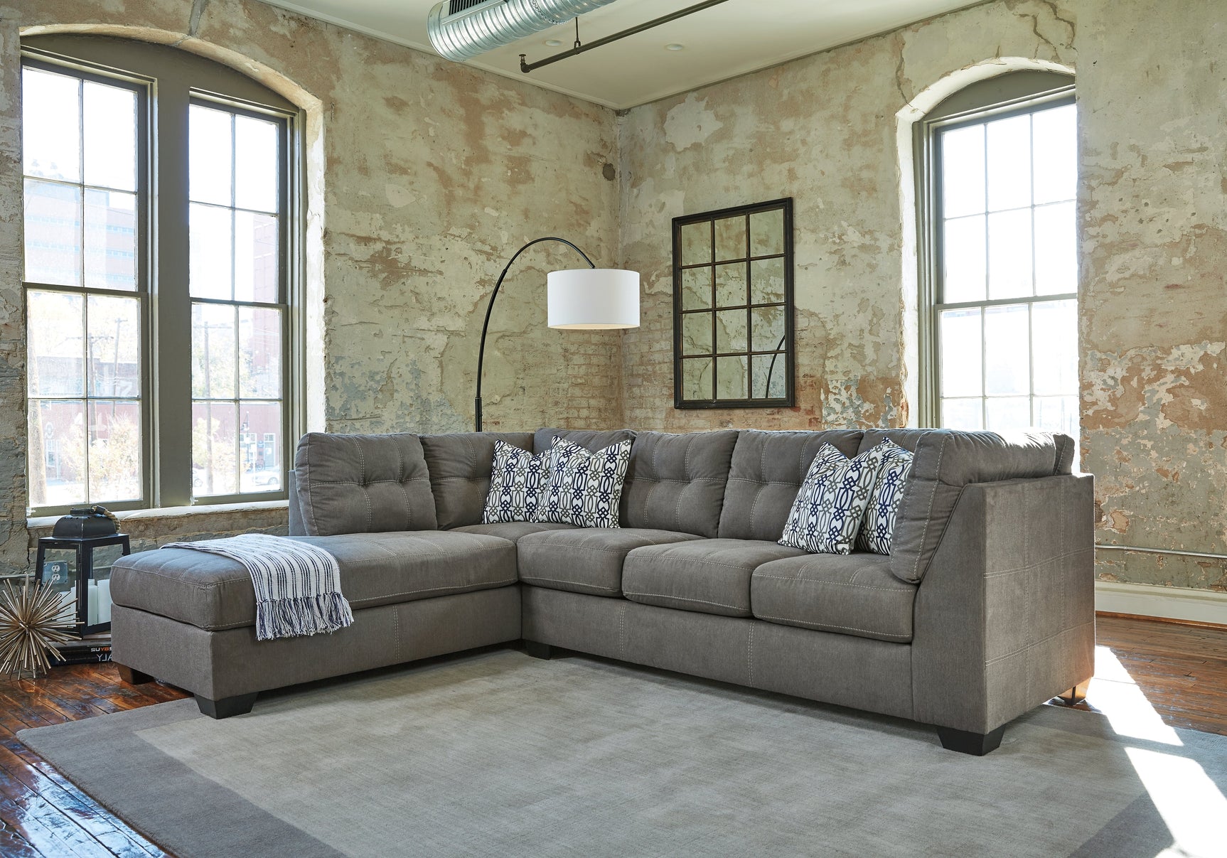 Pitkin Slate 2-Piece Sectional with Chaise (Online Special Price) - Ornate Home